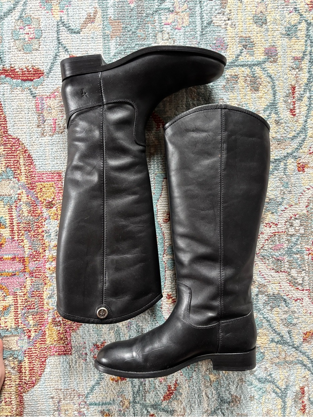 Frye Melissa Button 2 Boots - Black Leather - 6.5